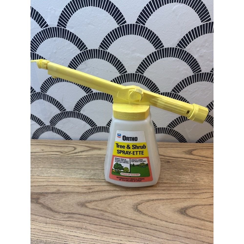 Vtg Ortho Tree & Shrub Spray-Ette Garden Hose End Sprayer 8 Gal Sprays 25 Ft